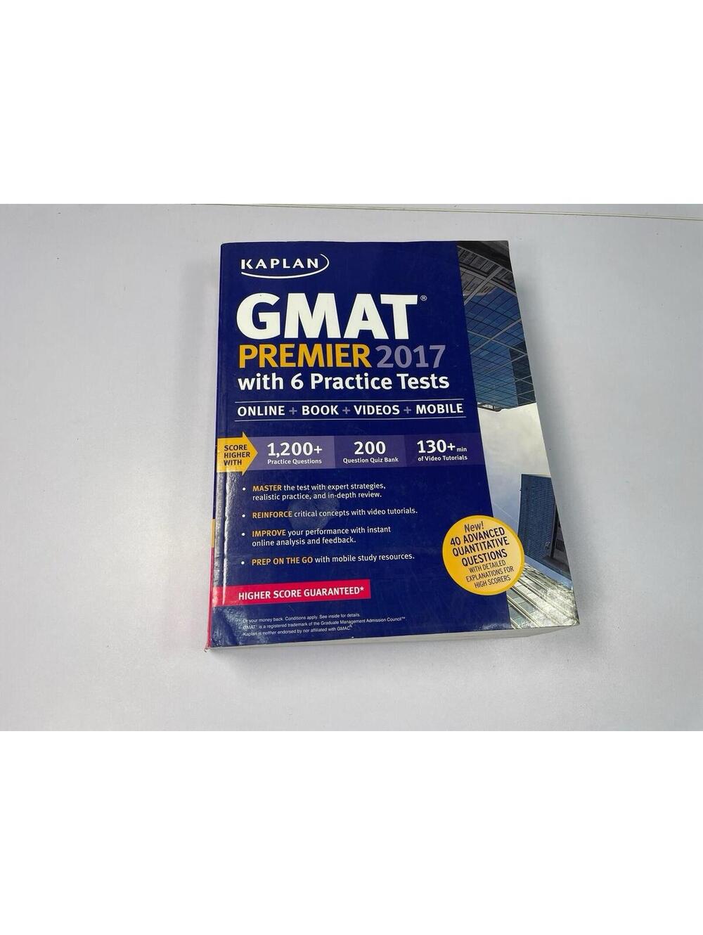 Kaplan GMAT Premier 2017 w/ 6 Practice Tests Study Guide Book